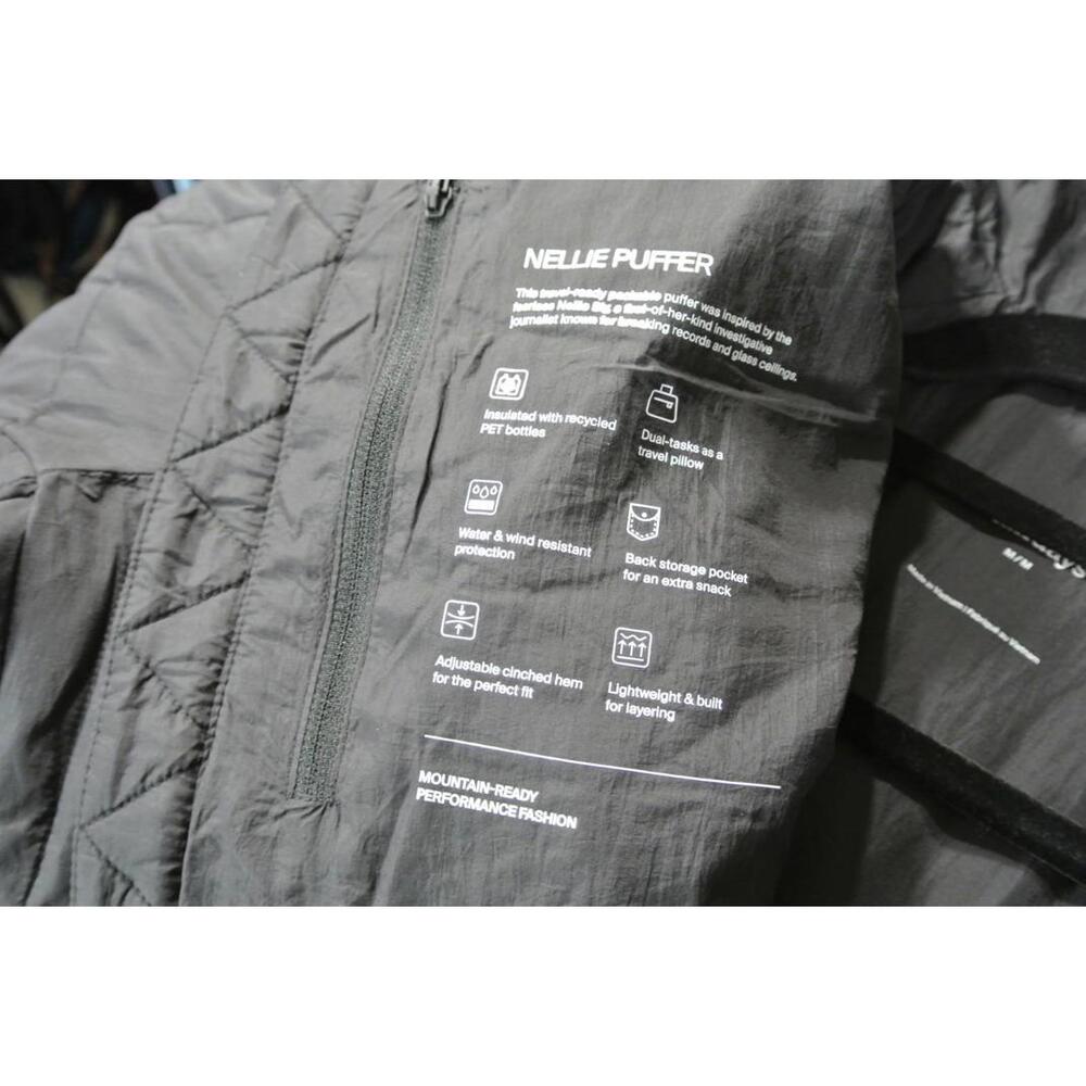 NEW, Halfdays NELLIE PACKABLE PUFFER JACKET in black sz M #SJ2189 - Picture 12 of 15